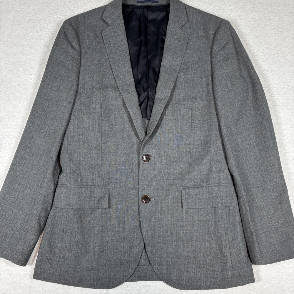 J. Crew Ludlow 100% Wool Charcoal Gray Semi Structured Blazer 36S Preppy